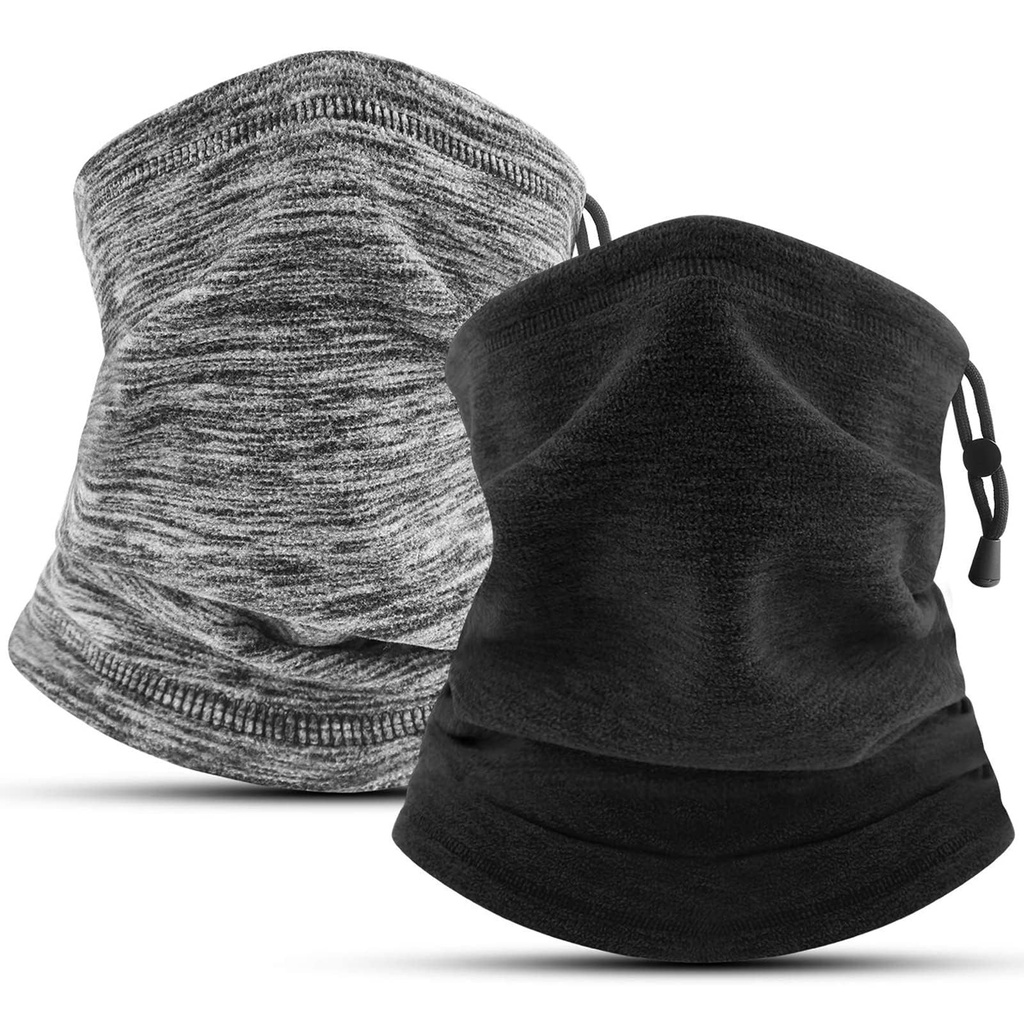 COOLOO Neck Warmer Snood for Men Women Unisex Fleece Winter Neck Gaiter Windproof Bandana A