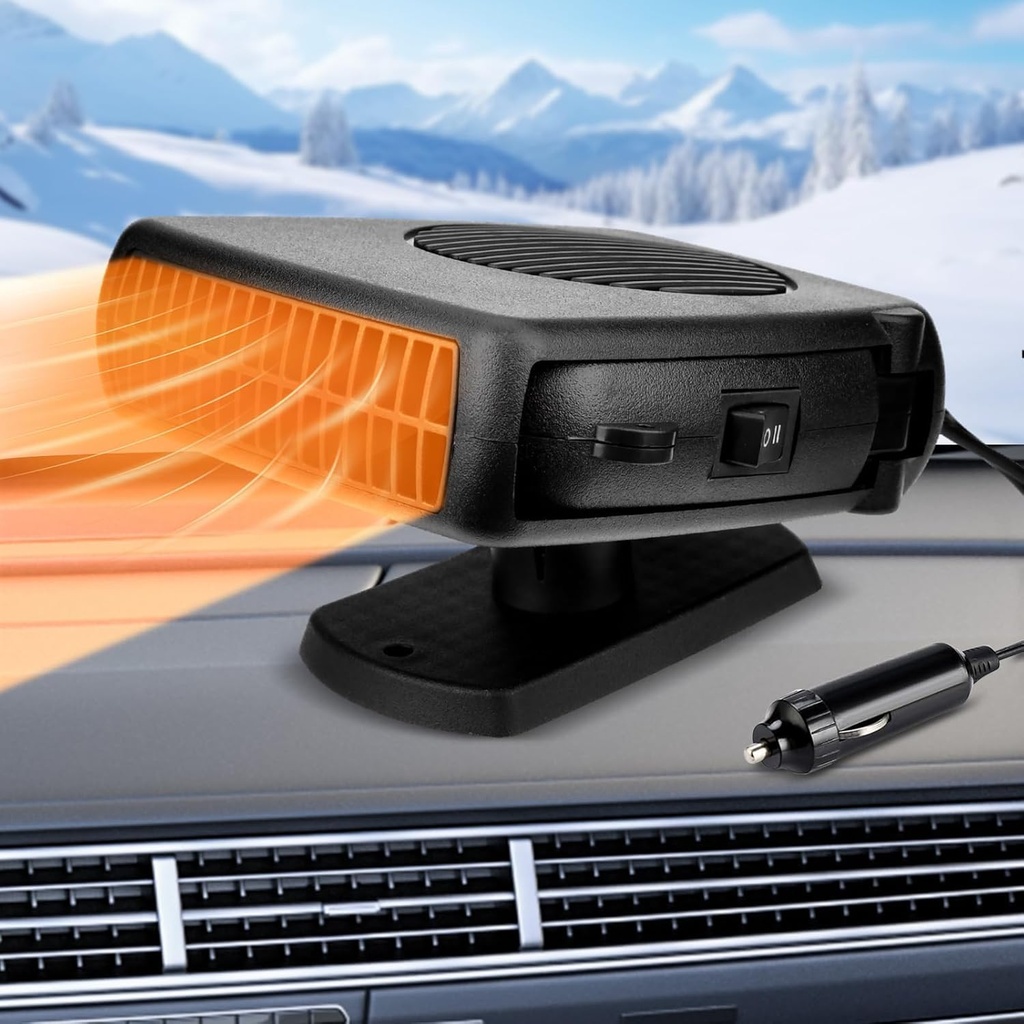 xinrongda 12V Portable Car Heater, Rechargeable Heater For Auto, Anti-Fog and Defroster Aut