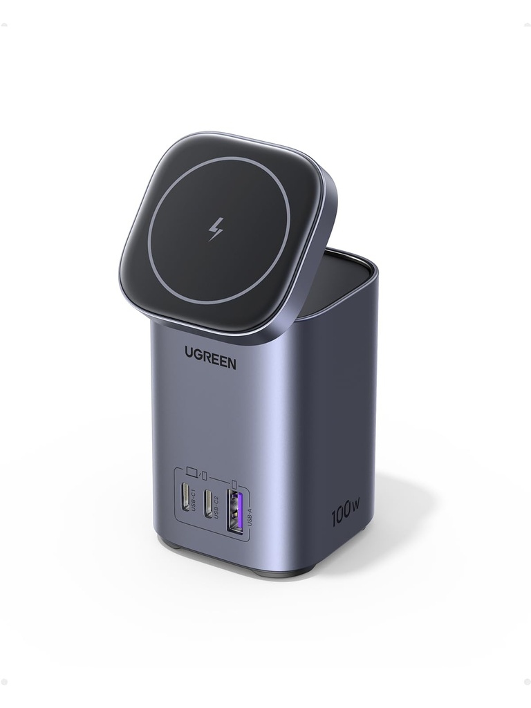 UGREEN Nexode 100W USB C Fast Charger, MagSafe Charger Compatible, 15W Wireless Charging Station