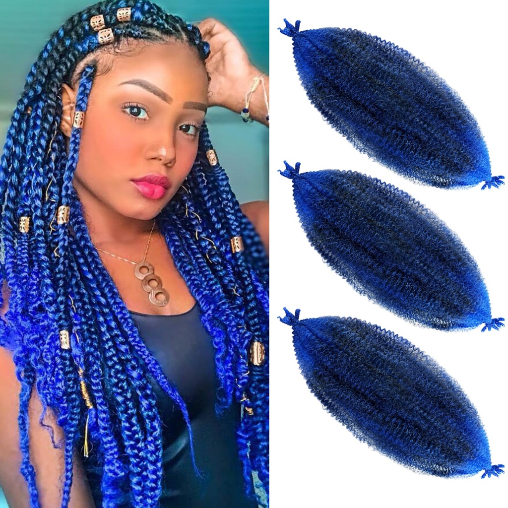 Springy Afro Twist Hair Pre Fluffed Marley Twist Braiding Hair Spring Twist Hair Wrapping Ha