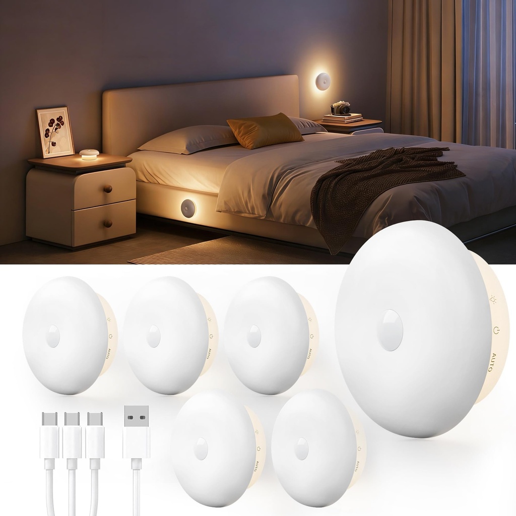 Homelist Motion Sensor Lights Indoor, Soft Indirect Diffused 1500mAh Rechargeable Stair Ligh