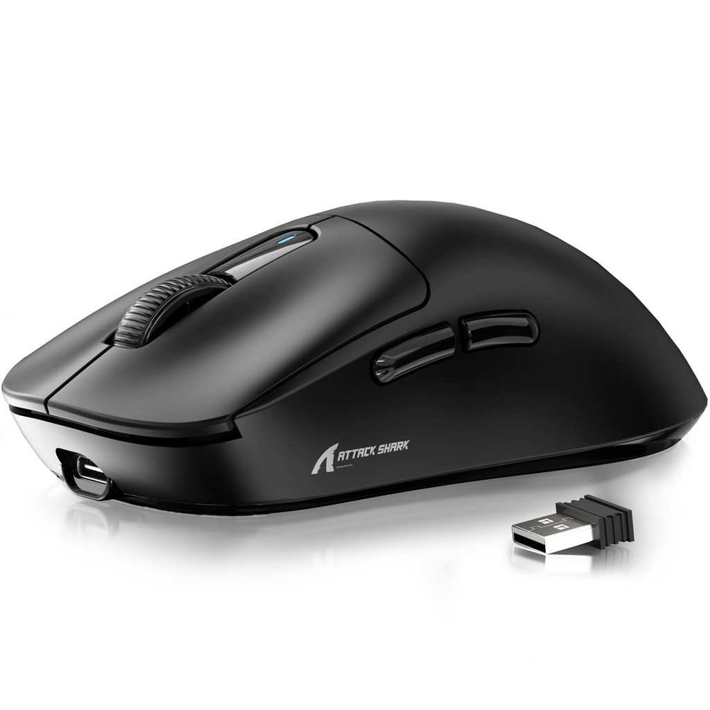 ATTACK SHARK X3 49g SUPERLIGHT Mouse, PixArt PAW3395 Gaming Sensor, BT/2.4G Wireless/Wired