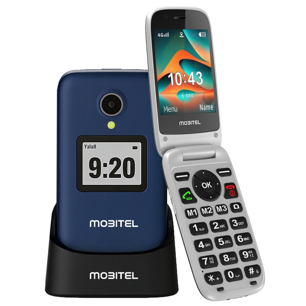 Mobitel 8010 4G Flip Phone for Elderly Big Button Mobile Phone for Seniors SIM Free Unlocked