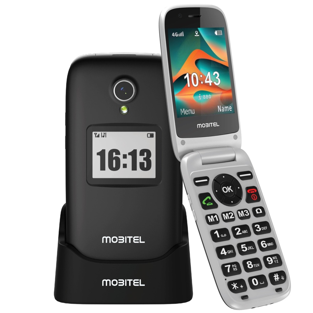 Mobitel 8010 4G Flip Phone for Elderly Big Button Mobile Phone for Seniors SIM Free Unlocked