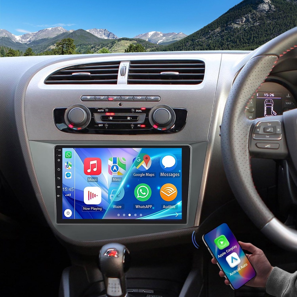 2G+32G Android Car Stereo for Seat Leon MK2 2005-2013 with Wireless Carplay Android Auto
