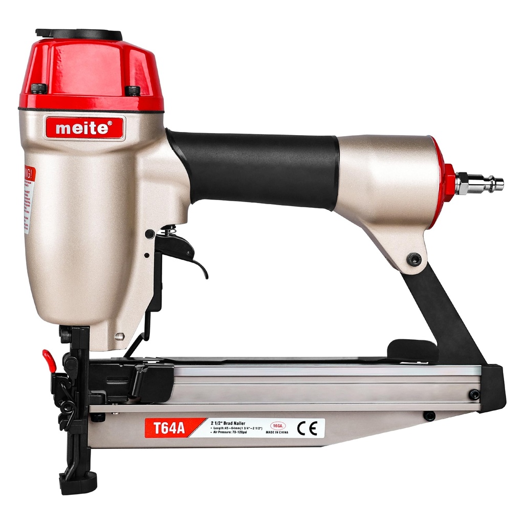 meite T64A 16 Gauge Finish Nailer, Pneumatic Finish Nail Gun for Woodworking, Fits 32