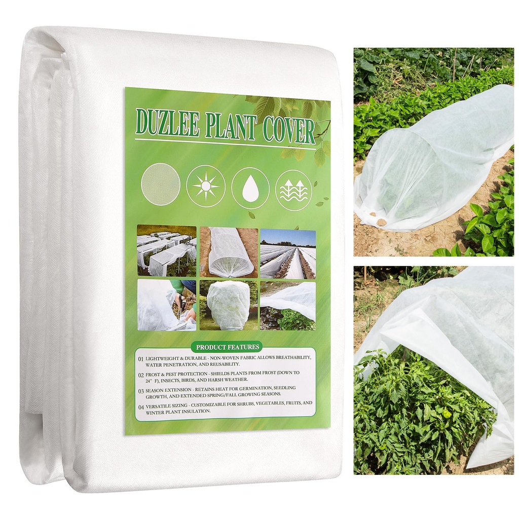 Garden Fleece Frost Protection, 3mx12m Horticultural Fleece for Plants, Non-Woven Fabric Win