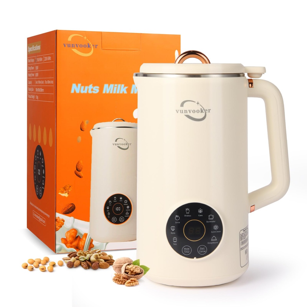 Nut Milk Maker,1000ML Soy Milk Maker Machine,Multi Functional Automatic Homemade Plant-Based