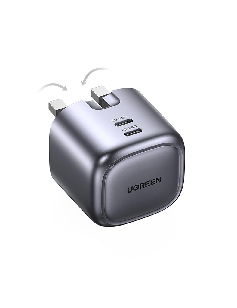 UGREEN USB C Charger 45W Nexode GaN Dual Ports Plug Support PD 3.0/PPS Compatible with iPho