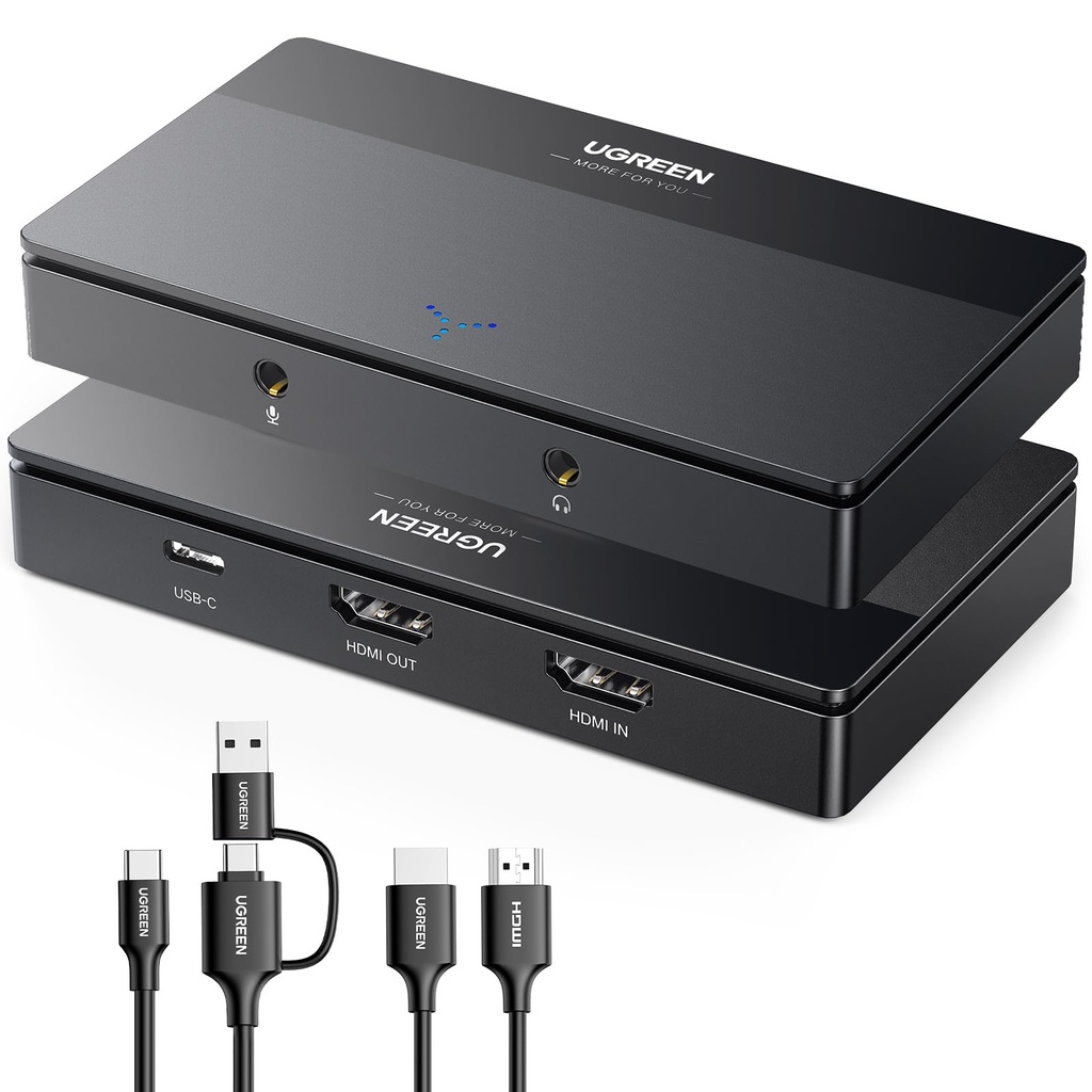 UGREEN Video Capture Card HDMI to USB C Streaming Device 1080P 60fps Game Audio Record 4K L