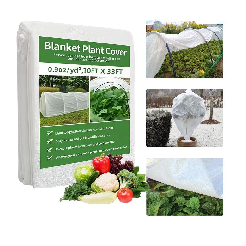 Garden Fleece Frost Protection 30gsm, 2.5m x 10m Ã¢Â€Â“ Reusable Anti-Freeze Fabric for Spr
