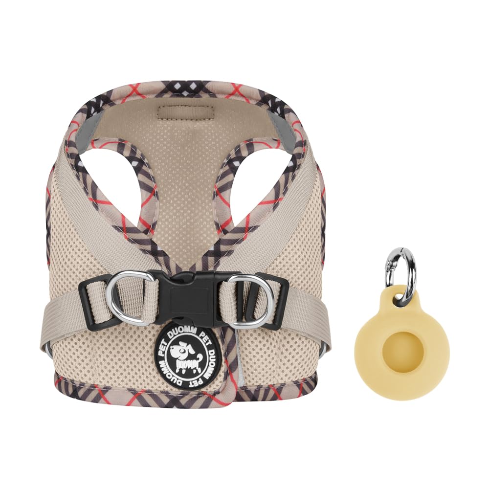 Anlitent Dog Harness Medium Sized Dogs with Airtag Case for Small Dogs, Cats, No Pull Soft