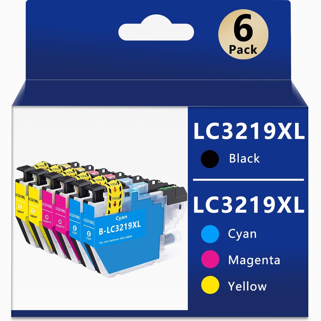 LC3219XL Replacement for Brother LC3219XL LC3217 Ink Cartridges Set High Yield, for Brother