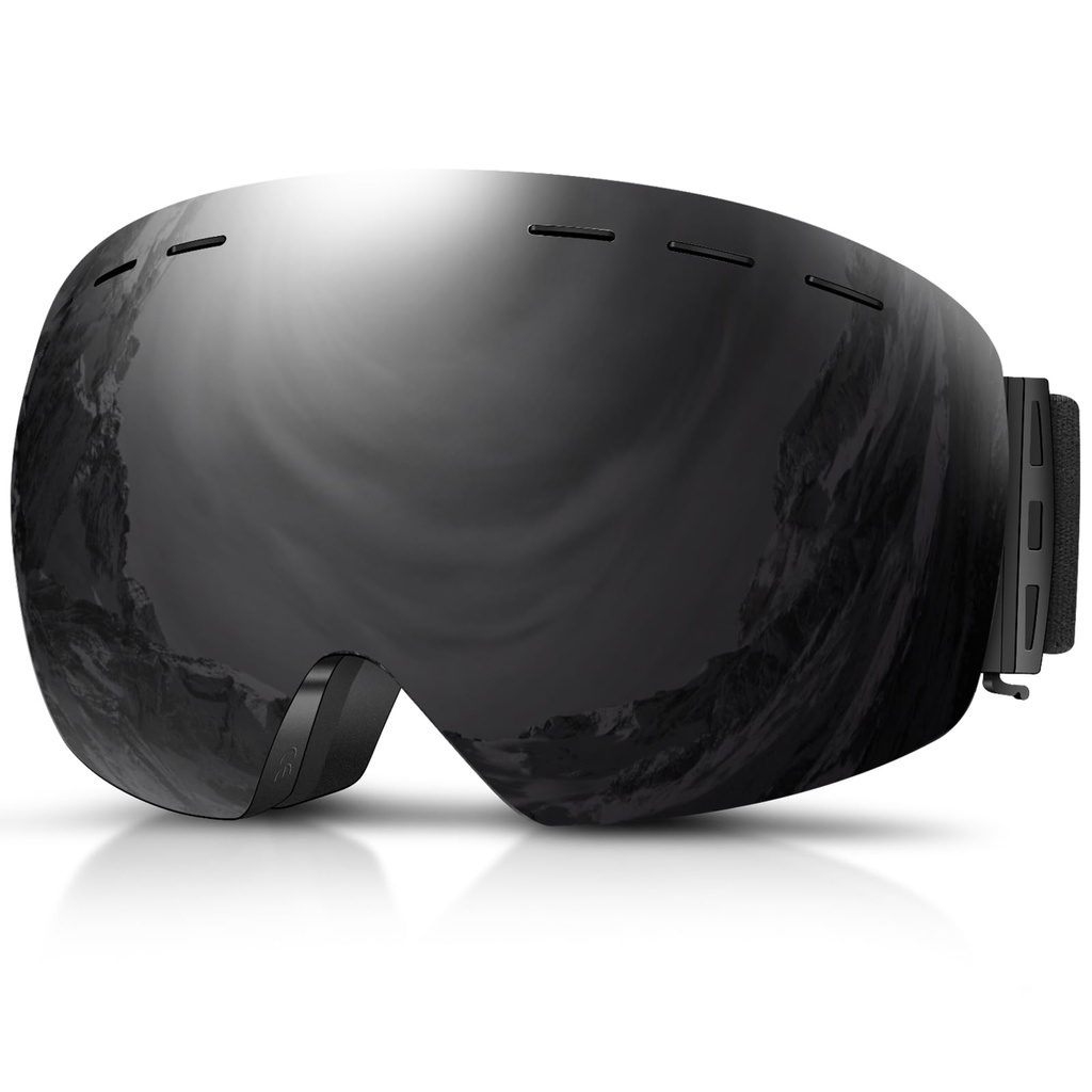 DADA-PRO Ski Goggles Mens Women Skiing Goggles Adults Over Glasses OTG Anti Fog Frameless Fo