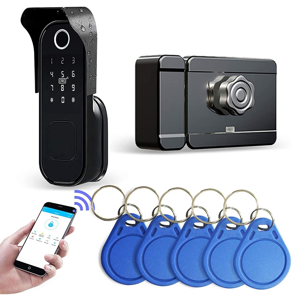 Wolf Guard TT01 Rain Proof Smart Lock,Door Lock 5 in 1 Fingerprint Password APP, Support Ale