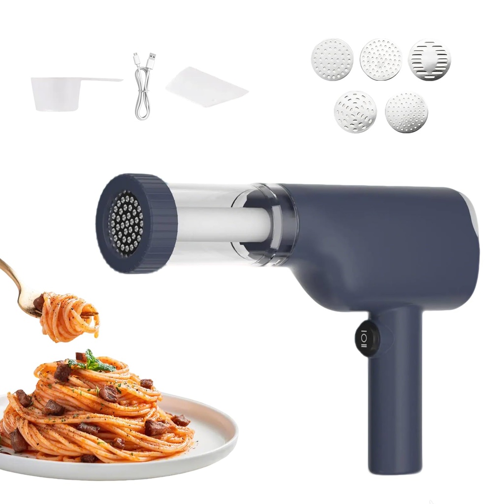 6-in-1 Electric Pasta Machine Portable Handheld Wireless Press Multi-Purpose Kitchen Tools f