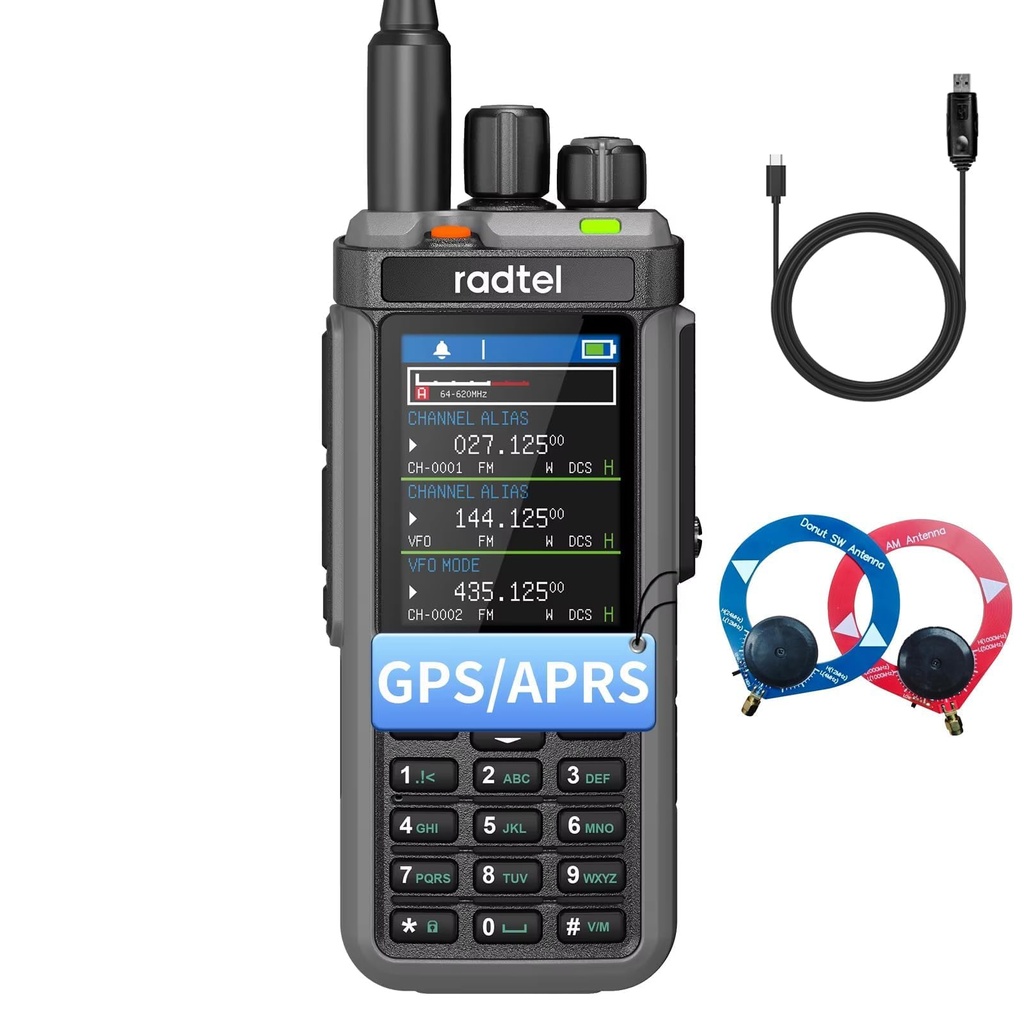 Radtel RT-880G GPS APRS 10w Ham Radio Walkie Talkie Portable CB Radio 1024 Channels HF SSB