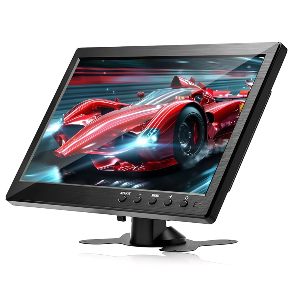 NHOPEEW 10 inch Monitor, 10.1 inch Screen Small Monitor Portable HD 1024x600 with AV/VGA/HD