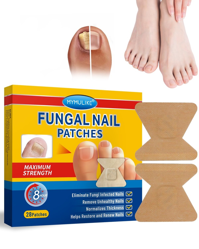 Fungal Nail Patches - 28 Pcs Toenail Fungus Removal Extra Strength, 8 Hour Overnight Hydro