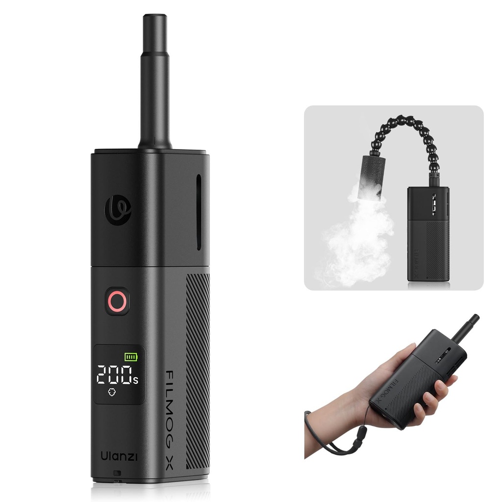 ULANZI FM02 Mini Fog Machine, 3 Mist Modes, Portable Handheld Fog Smoke Machine with Digital