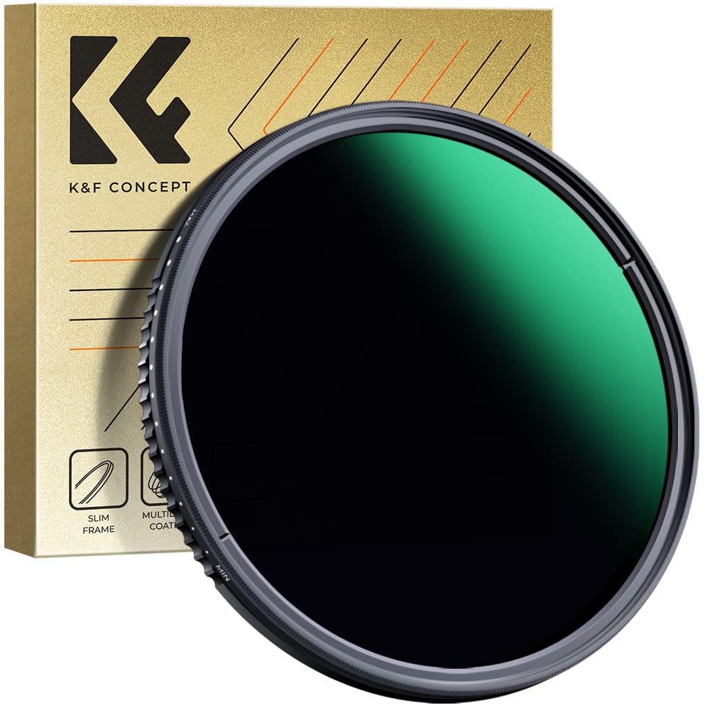 K&F CONCEPT 72mm Variable ND3-ND1000 Filters Adjustable ND Neutral Density Filters for DSLR