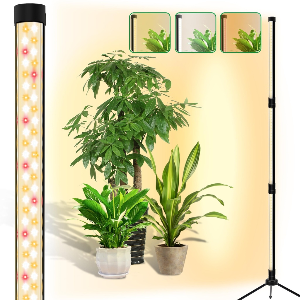 YOSION 36W Plant Grow lamp, Floor Standing Grow Light Full Spectrum for Indoor Plants, 3 Lig