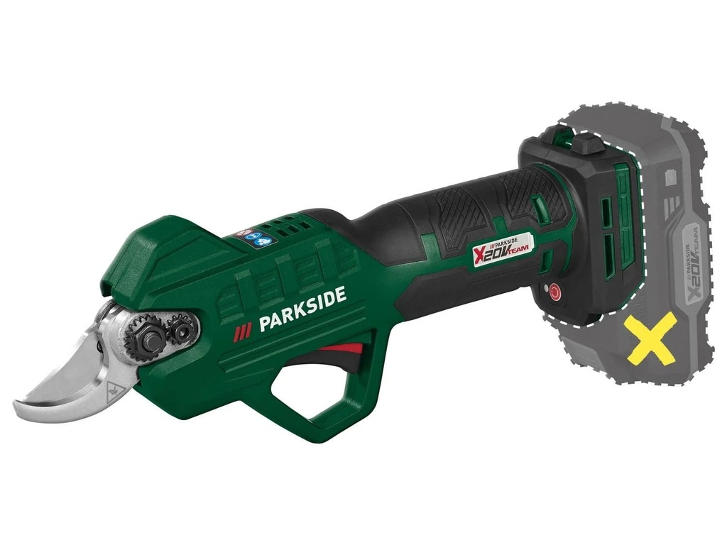 PARKSIDE PAAS 20-Li Cordless Loppers without Battery/Charger, Compatible with All X20V Team