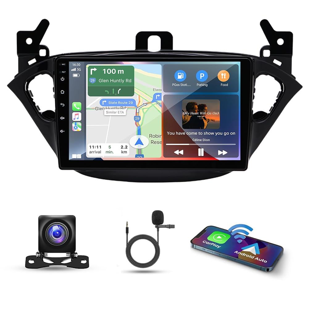 9" Android 13 Car Stereo for Opel Vauxhall Corsa E 2015-2019 HD Touch Screen 2 Din Car Radio