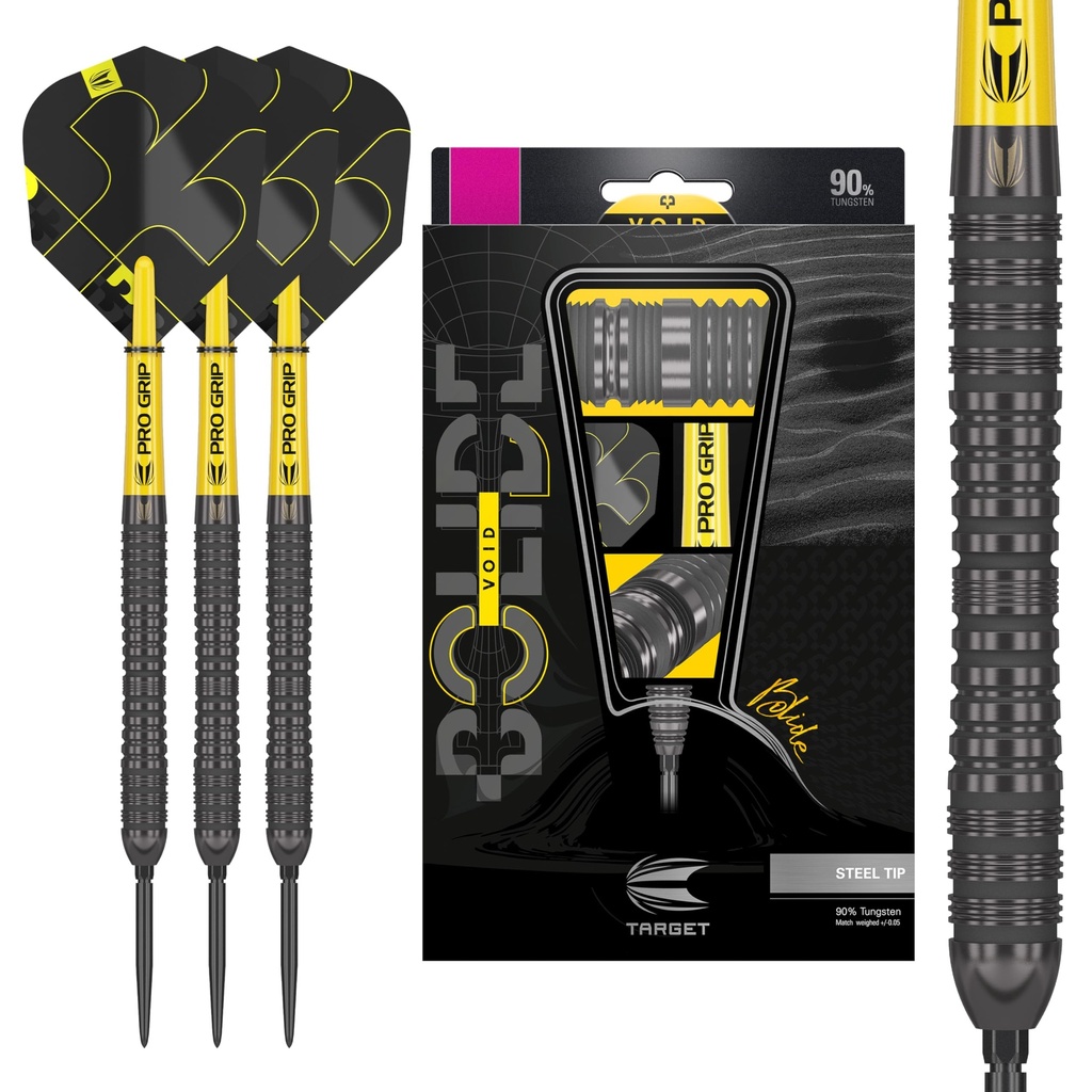 Target Darts Bolide Void 90% Tungsten Dart Set, Steel Tip Swiss Point Darts | Barrel 04, 23G