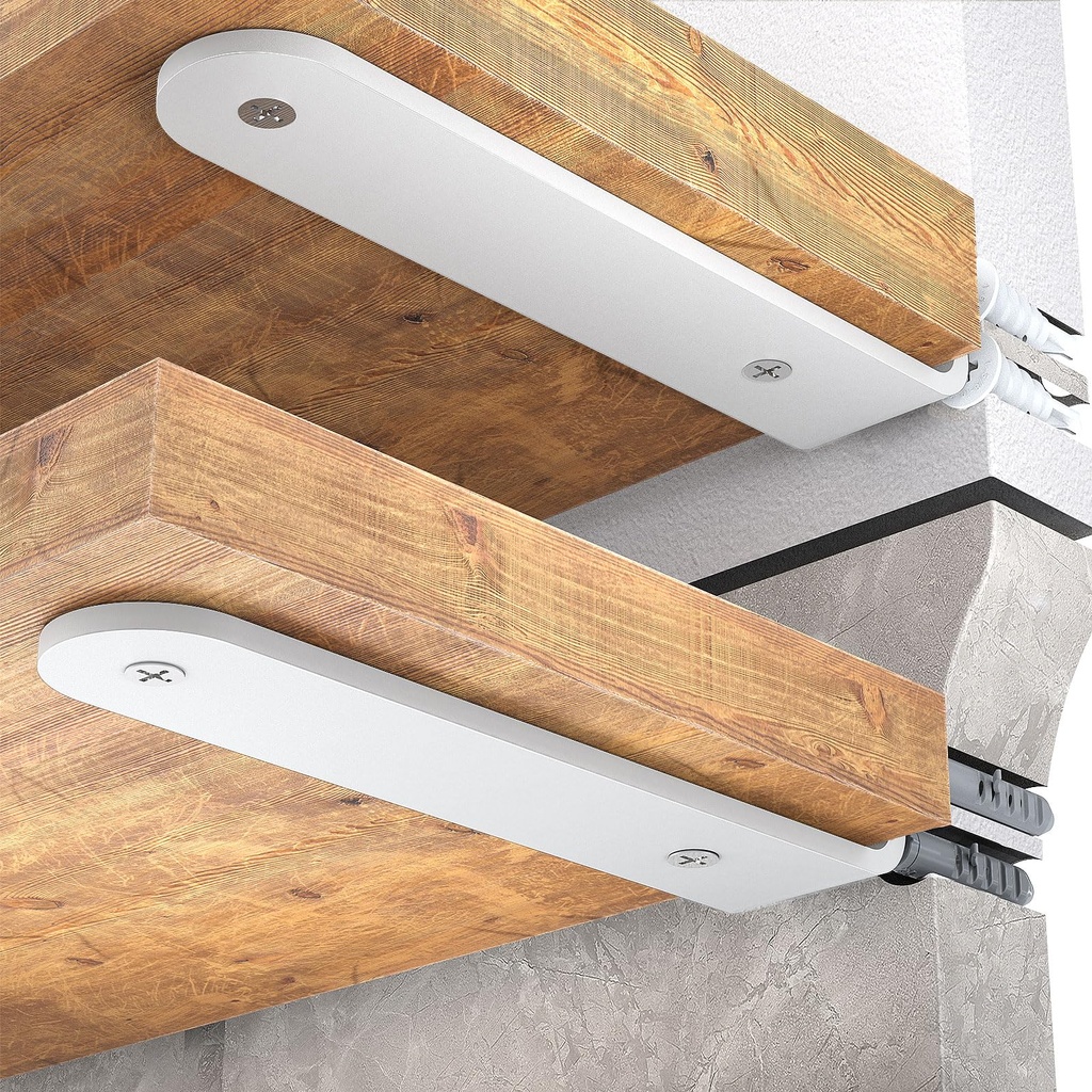 WELDUN 4 Pack Metal Shelf Brackets 10 cm, Heavy Duty Wall Mounted Angle Shelving Brackets,