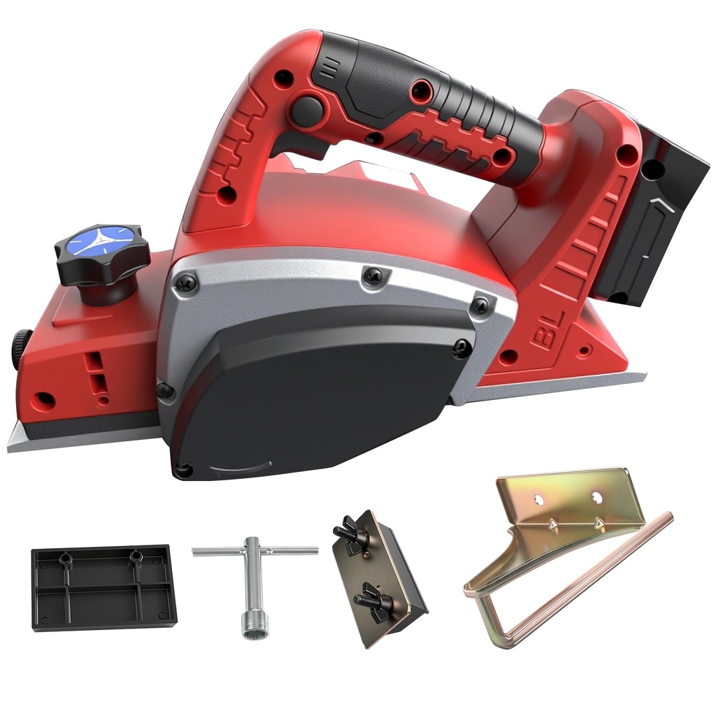 Cordless Electric Hand Planer Compatible with Milwaukee 18V Battery, 15000RPM Brushless Powe