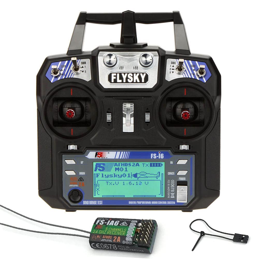 GoolRC GC6 2.4G 6CH AFHDS2A Transmitter Mode 2 and GC-6 6CH Receiver for RC Helicopter Multi