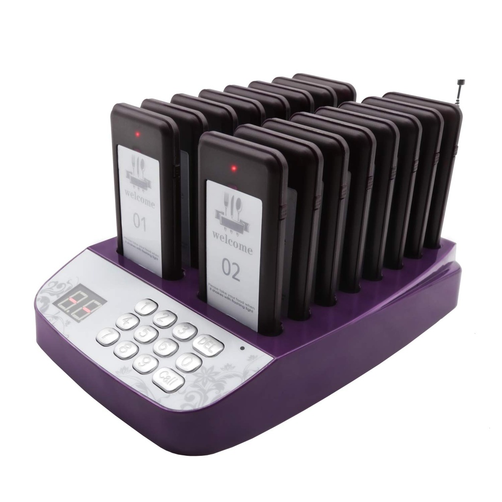 DAYTECH Restaurant Pager System, Server Buzzer, Wireless Long Range Calling System Buzzer Vi