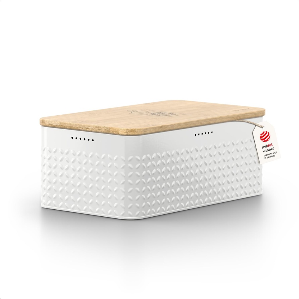 LARS NYS?Ã¿M Bread Box I Metal bread box for long lasting freshness I Baked goods Bin with b