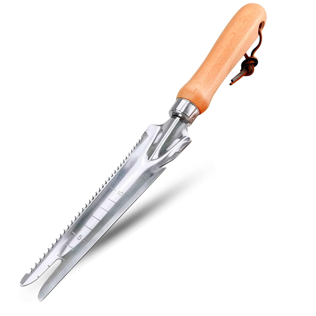 jiaguan Wooden handle Manual Weeder Tool Weed Puller Garden Weeder for Garden Digging  Transplanting Weeding Grass
