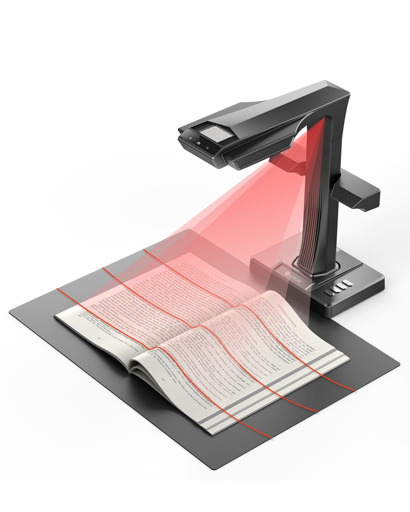 CZUR ET Max Document Scanner, Professional Book Scanner with 38MP UHD Camera, 410 DPI, Lase