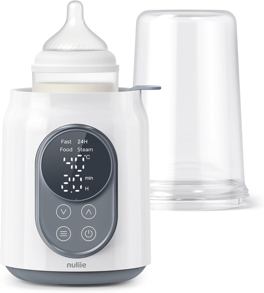 Nuliie Baby Bottle Warmer 10-in-1 with Digital LCD, Timer, Smart Temperature Control and Au