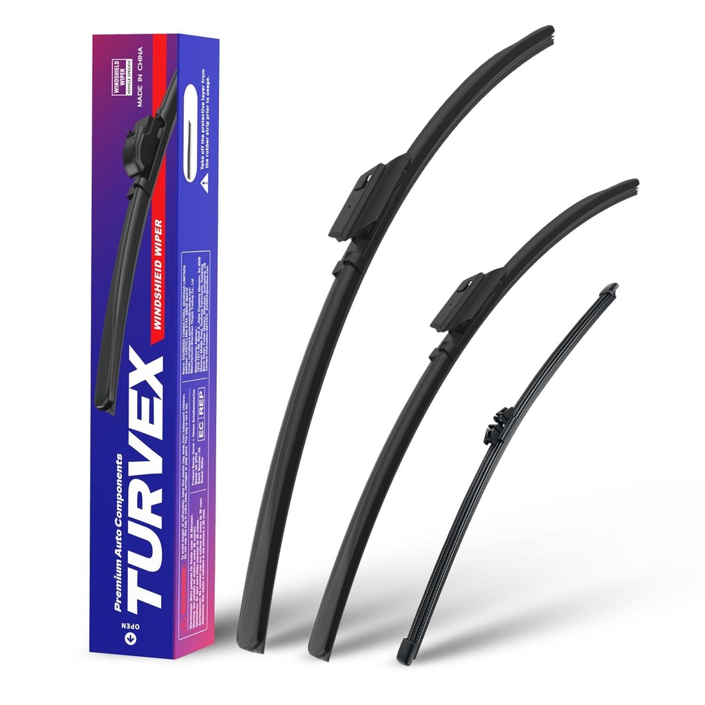 TURVEX Wiper Blades for BMW 1 Series F40 Hatchback May 2019 to 2024, Complete Front Window W