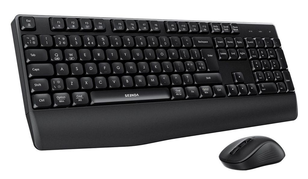 seenda Wireless Bluetooth Keyboard and Mouse, COE200 Bluetooth+2.4GHz USB Multi-Device Conn
