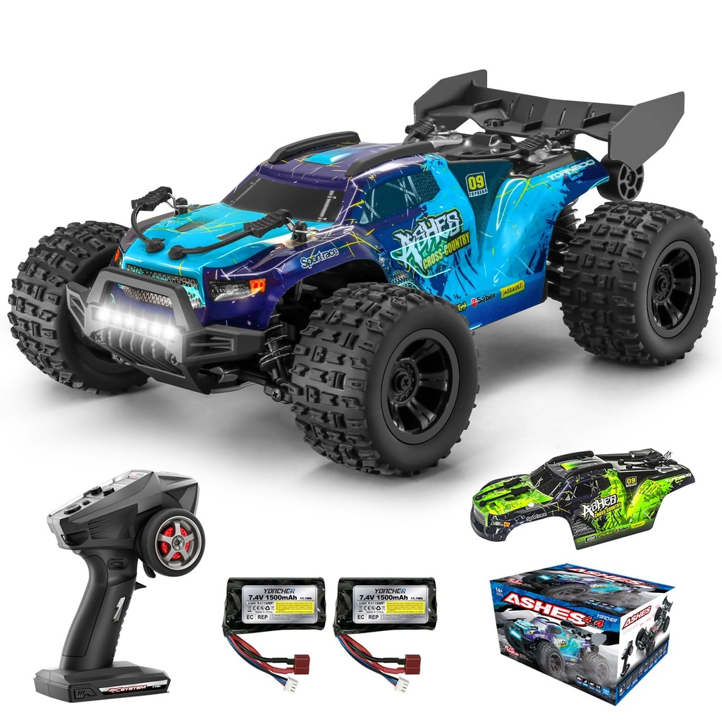 YONCHER RC Cars for Adults, 1:18 40KM/H High Speed Remote Control Car, 2.4G 4WD Fast Remote