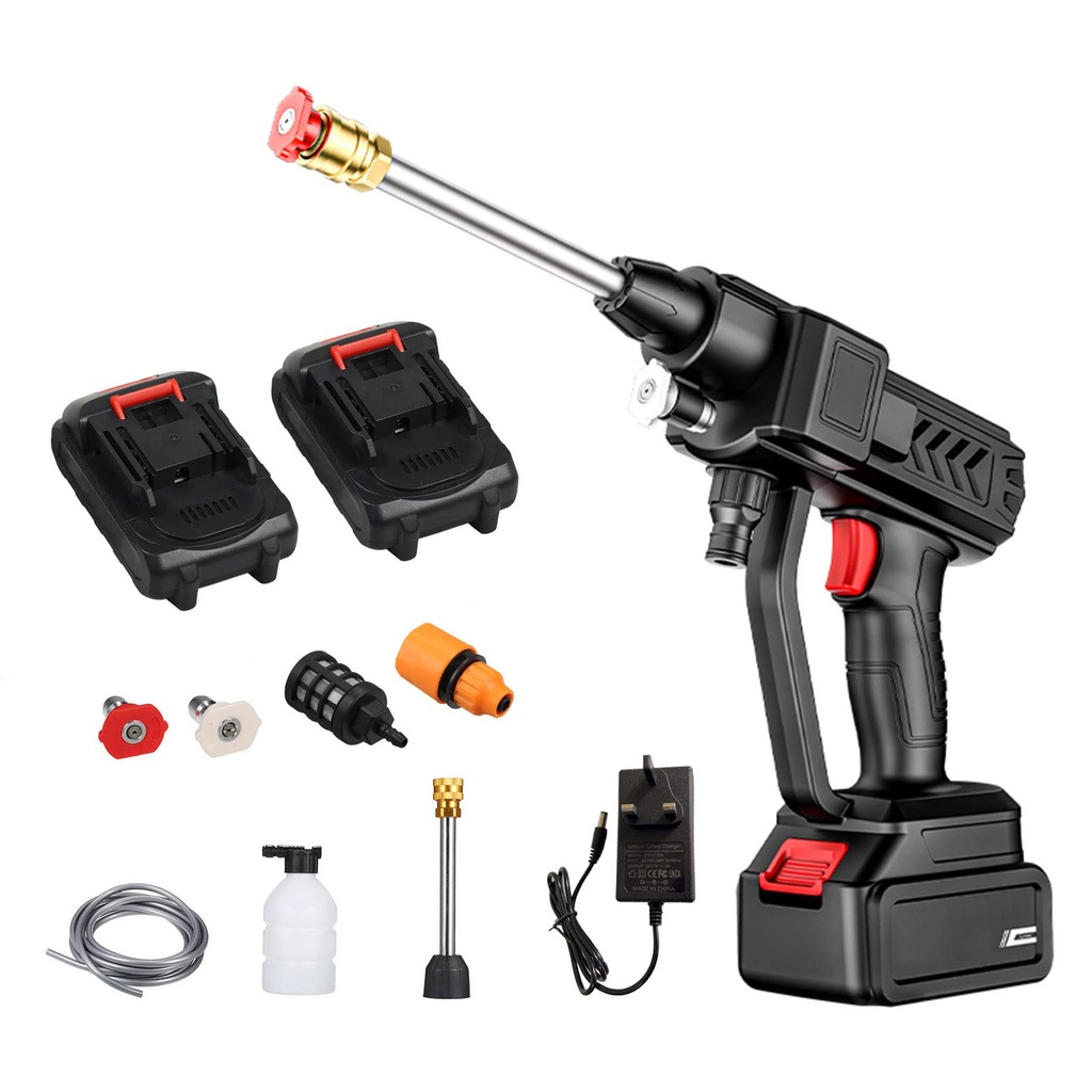 Cordless Pressure Washer,KKnoon Battery Pressure Washer 600PSI High Power Washer Machine wi
