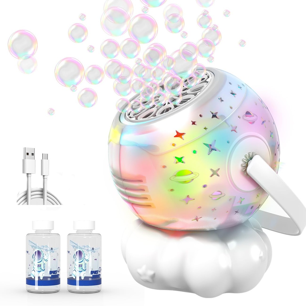 Bubble Machine,Make 30% Larger Bubbles,600mL Automatic Bubble Maker Toys for Kids Boys Girl