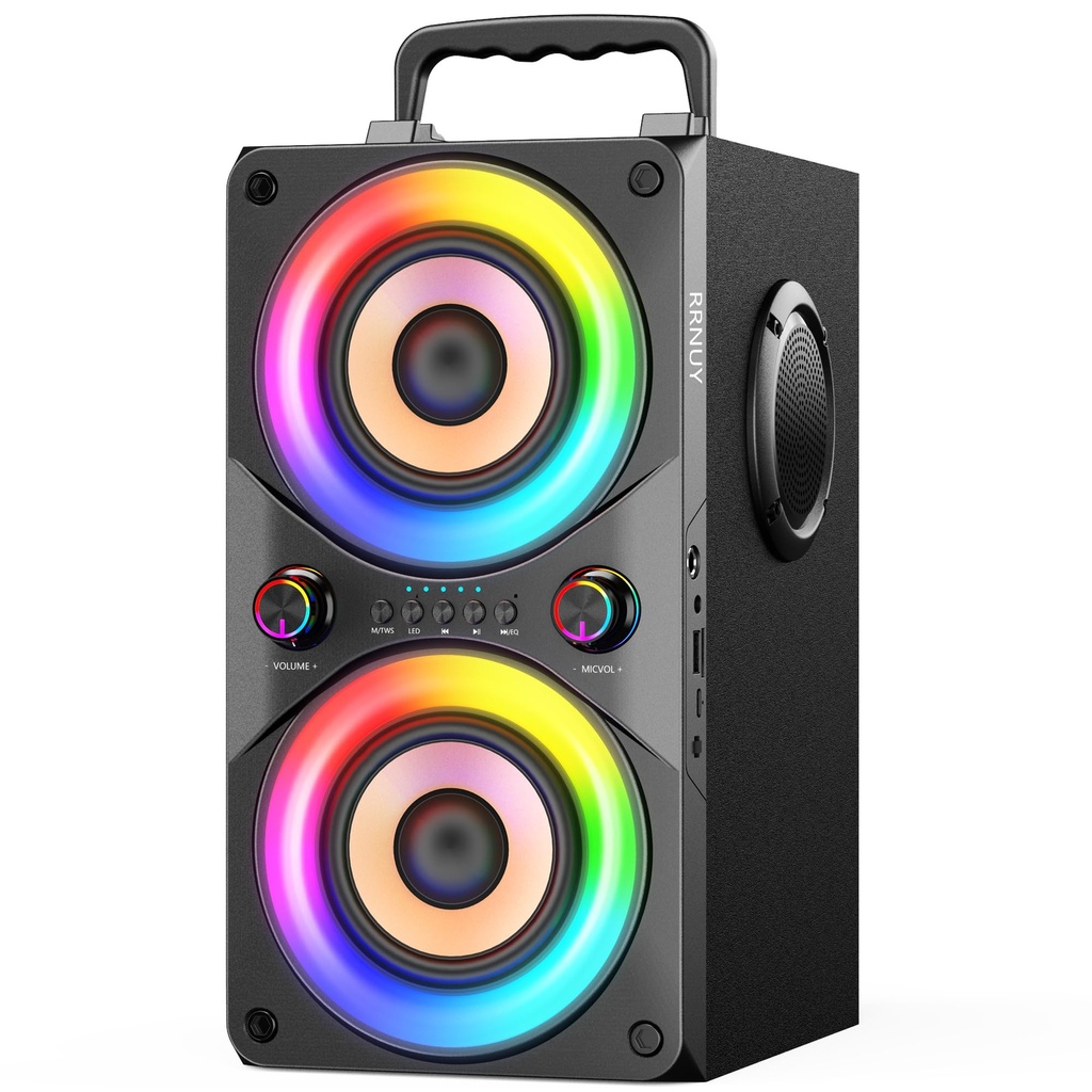 RRNUY Bluetooth Speaker 100W Portable Big Powerful Deep Bass Loud Sound Wireless Boombox wi