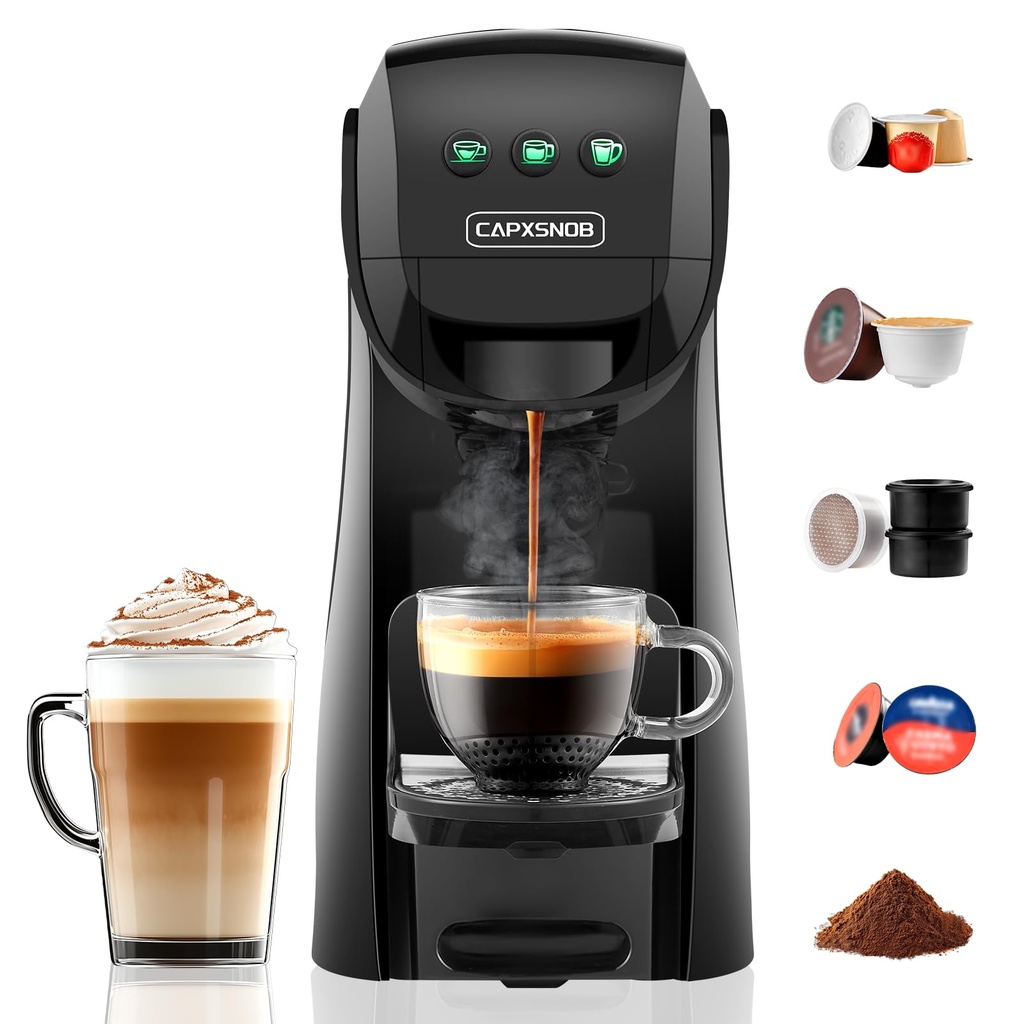 Warriors1 5 in 1 Pod Coffee Machines for Nespresso Original, Dolce Gusto, Lavazza A Modo Mi