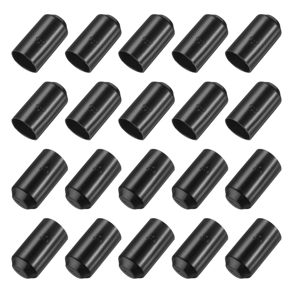 sourcing map 50Pcs Heat Shrink End Cap 25mm ID x 50mm L 2:1 Ratio Waterproof Electrical Wir