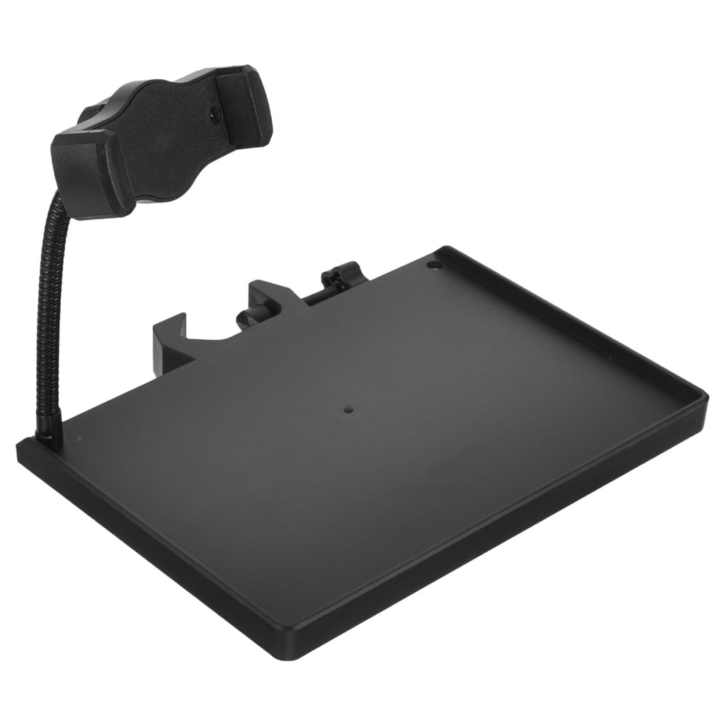 SUPVOX Mic Stand Phone Holder: Clamp-on Microphone Stand Tray with Phone Holder, Plastic Ra