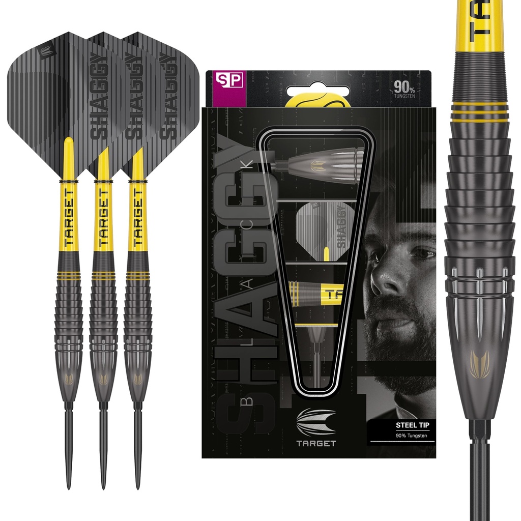Target Darts Scott Williams Black Out 90% Tungsten Steel Tip Darts Set 25g Steel Tip