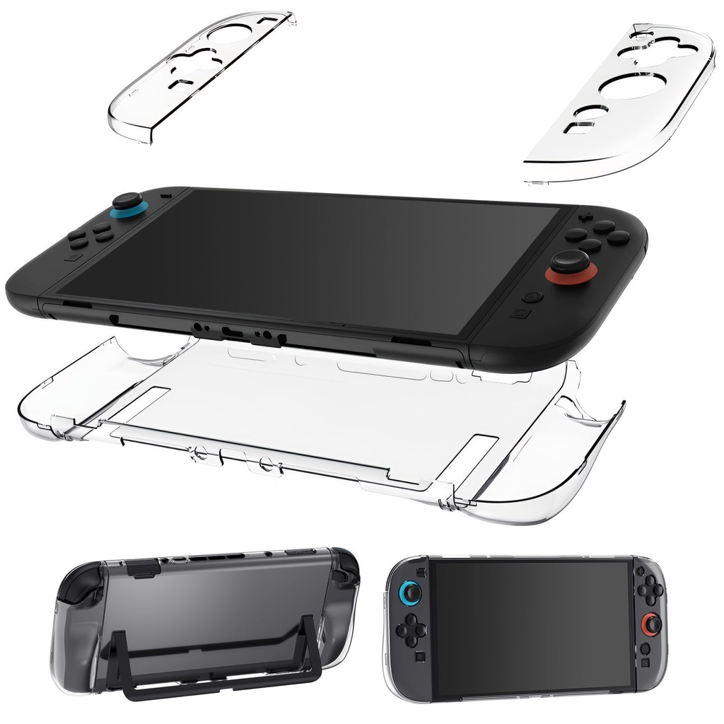 Protective Case for Nintendo Switch 2, Clear Dockable Case with Soft PC, Split Shell Design