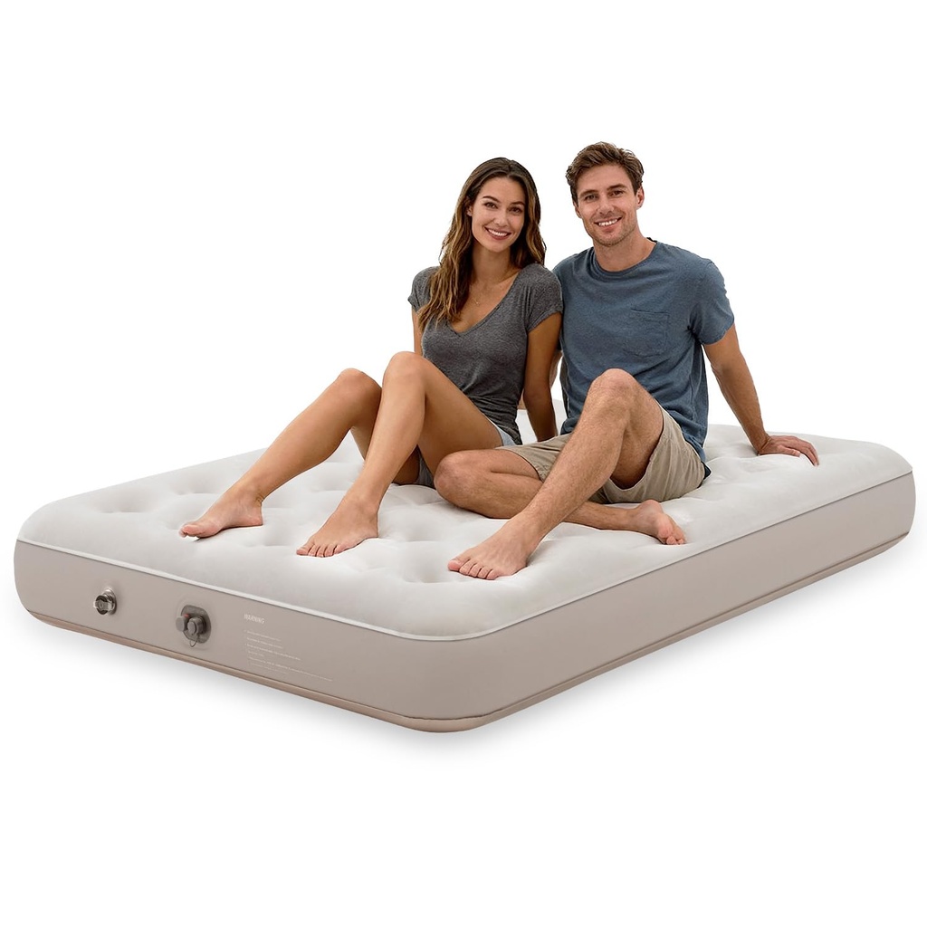 Kitxedas Air Mattress Small Double 190x125x20cm, Blow Up Mattress Double with Pump, One-Clic