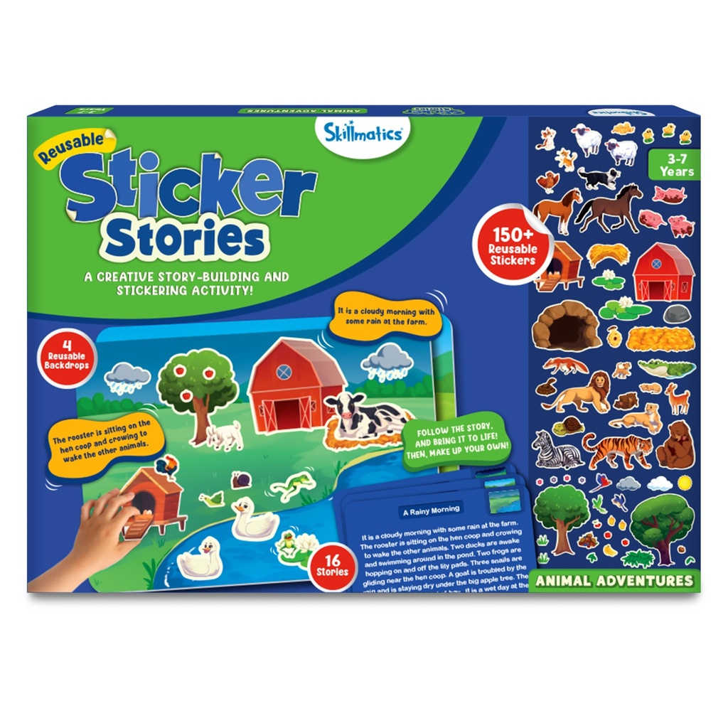 Skillmatics Activity Kit - Creative Storytelling & Skill Building with 150+ Reusable Sticker